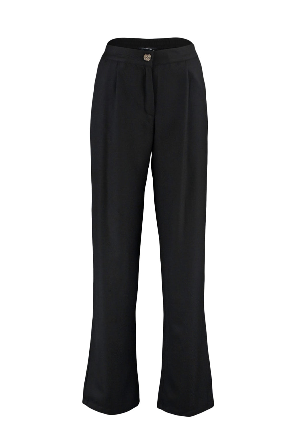 Siyah Straight/Düz Kesim Dokuma Kumaş Pantolon TWOAW22PL0321