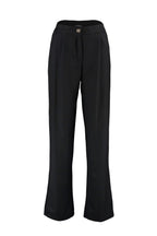 Siyah Straight/Düz Kesim Dokuma Kumaş Pantolon TWOAW22PL0321