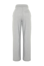 Trendyolmilla Bej Straight/Düz Kesim Kemer Detaylı Dokuma Pantolon TWOSS24PL00023