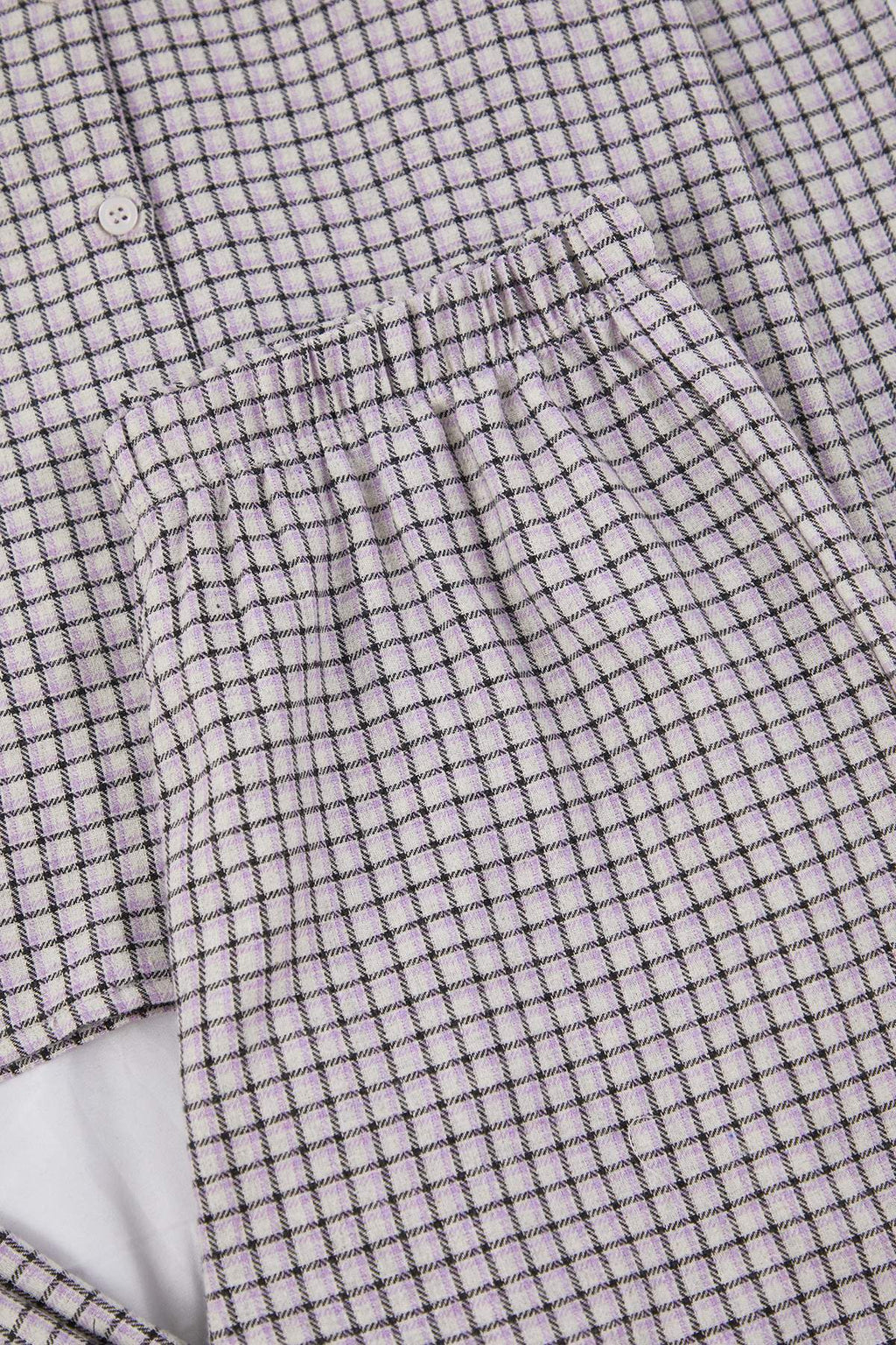 Trendyolmilla Lila-Çok Renkli Pamuklu Kalın/Kışlık Ekoseli Flanel Dokuma Pijama Takımı THMAW26PT00196