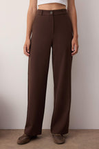 Trendyolmilla Siyah Wide Leg/Geniş Paça Bootcut Dokuma Kumaş Pantolon TWOAW21PL0332