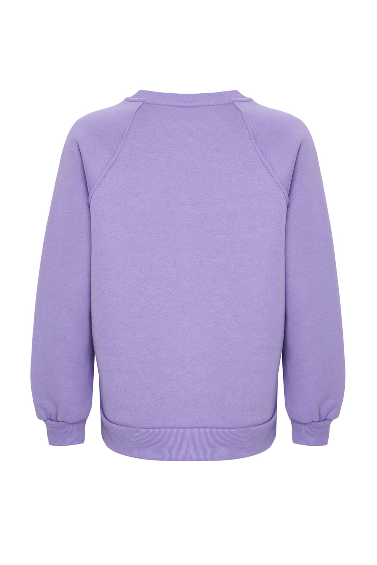 Trendyolmilla Lila Relaxed/Rahat Kalıp Basic Reglan Kol Bisiklet Yaka Örme Sweatshirt TWOAW24SW00104