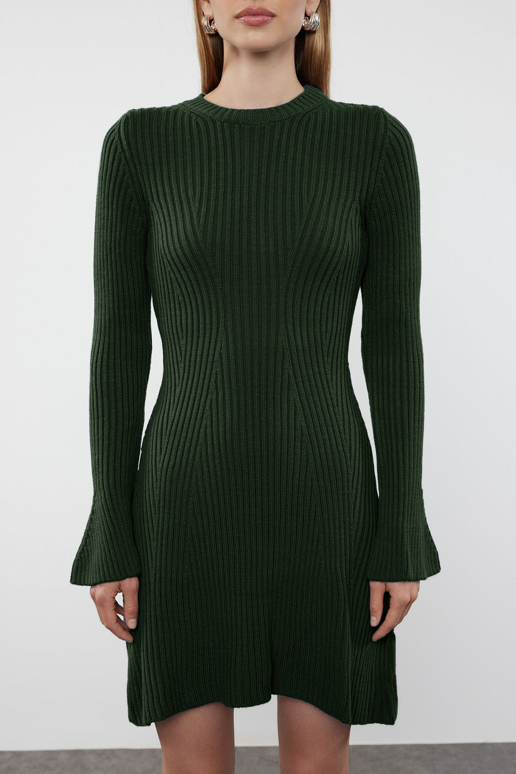 Trendyolmilla Siyah Mini Triko A-Line Formda Elbise TWOAW25EL00030
