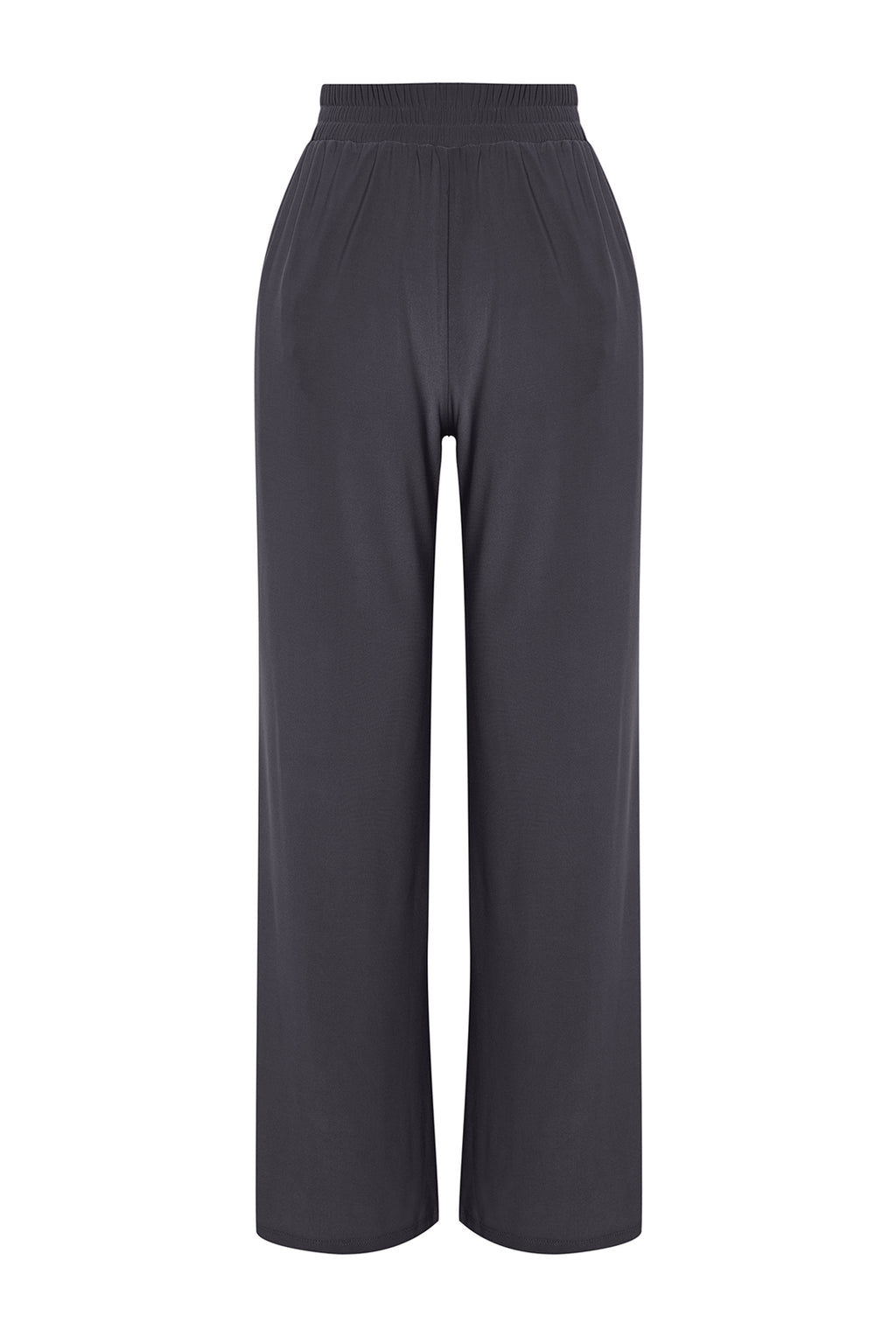 Trendyolmilla Antrasit Wide Leg/Rahat Kesim Yüksek Bel Esnek Pantolon TWOSS23PL00129