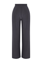 Trendyolmilla Antrasit Wide Leg/Rahat Kesim Yüksek Bel Esnek Pantolon TWOSS23PL00129