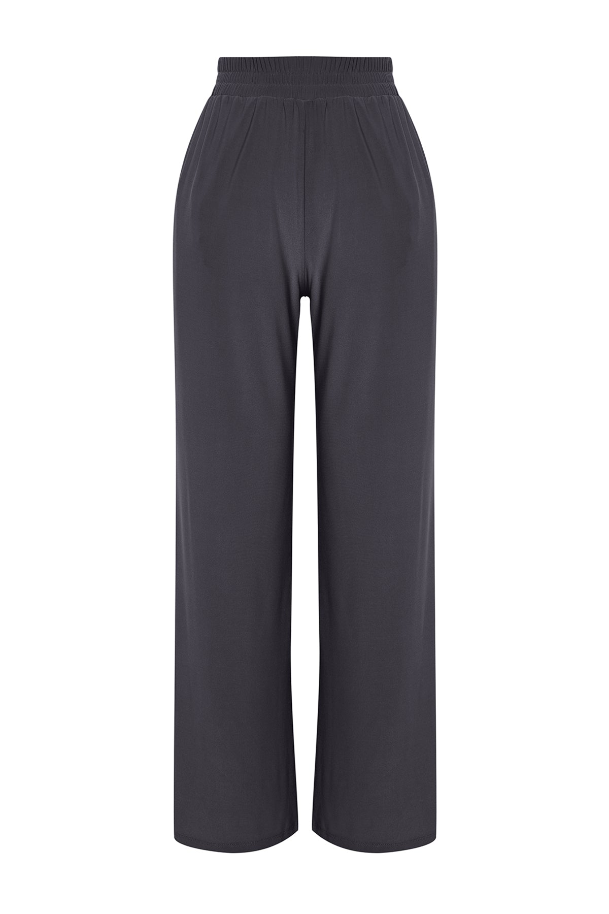 Trendyolmilla Antrasit Wide Leg/Rahat Kesim Yüksek Bel Esnek Pantolon TWOSS23PL00129