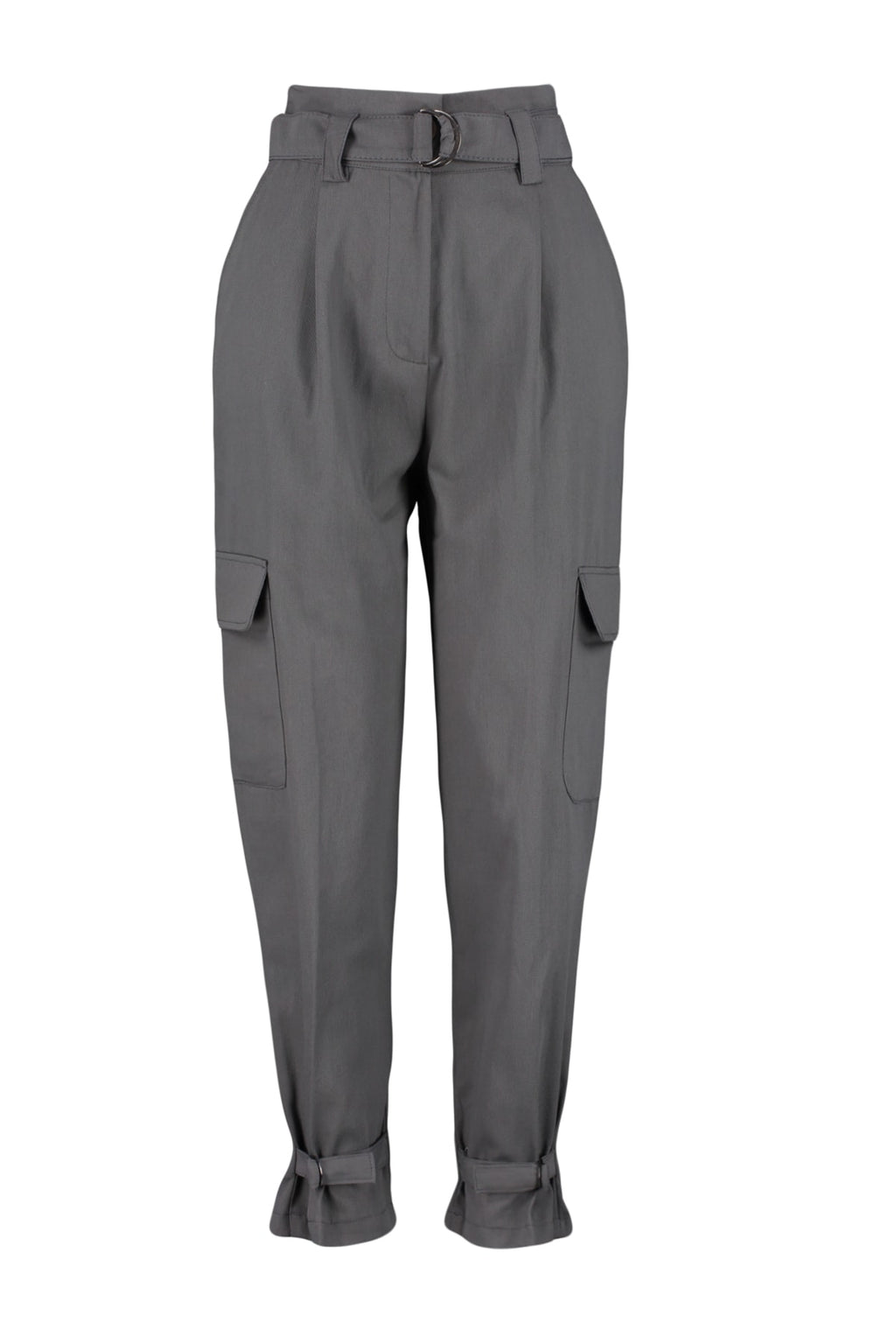 Gri Kemerli Kargo Dokuma Pantolon TWOSS21PL0138