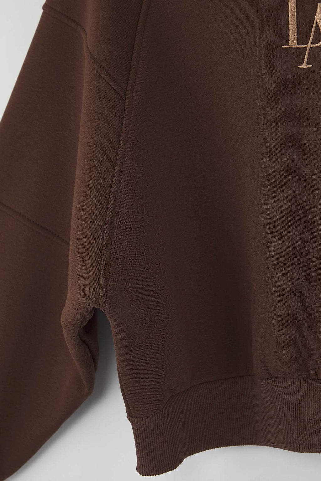 Trendyolmilla Taş Bisiklet Yaka Regular Fit Nakışlı Kalın İçi Polarlı Örme Sweatshirt TWOAW24SW00199