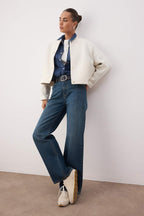 Trendyolmilla Koyu Mavi  Yüksek Bel Wide Leg Jeans TWOAW26JE00074