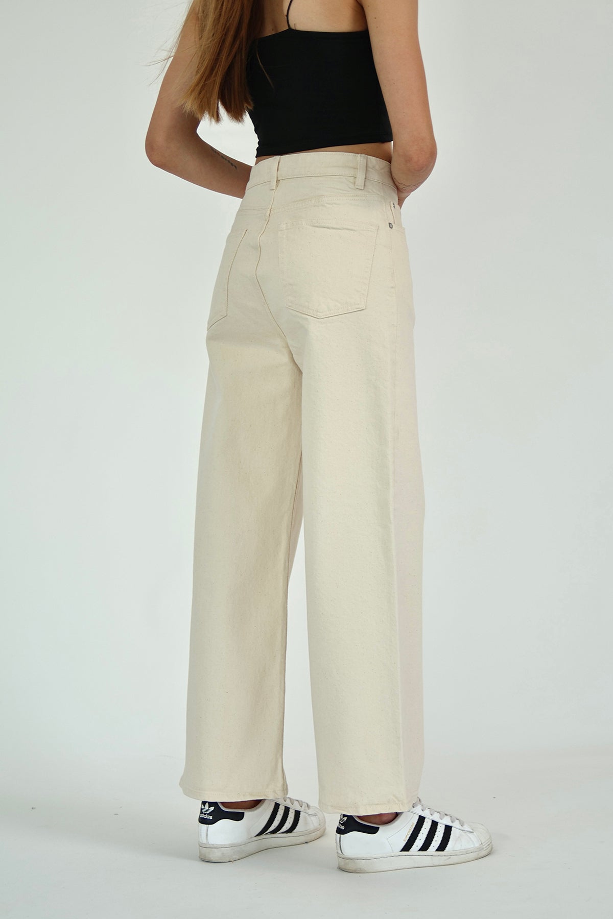 Trendyolmilla Vizon Yüksek Bel Bilek Boy Culotte %100 Pamuklu Jeans TWOAW26JE00190