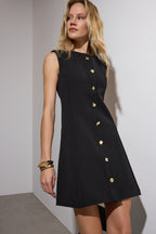 Trendyolmilla Limited Edition Kahverengi Aksesuar Detaylı Mini Dokuma Elbise TWOAW26EL00133