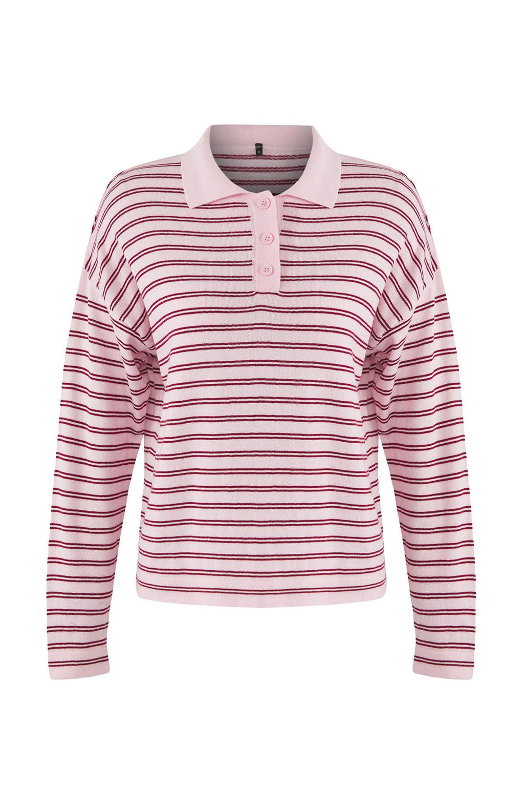 Trendyolmilla Wardrobe Essentials Yeşil Premium İplik/Özel İplikli Geniş Kalıp Çizgili Triko Kazak TWOAW26KZ00195