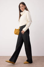 Siyah Yüksek Bel Geniş Paça Wide Leg Jeans TWOAW26JE00070