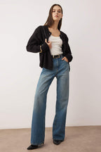 Trendyolmilla Gri  Yüksek Bel Wide Leg Jeans TWOAW26JE00007