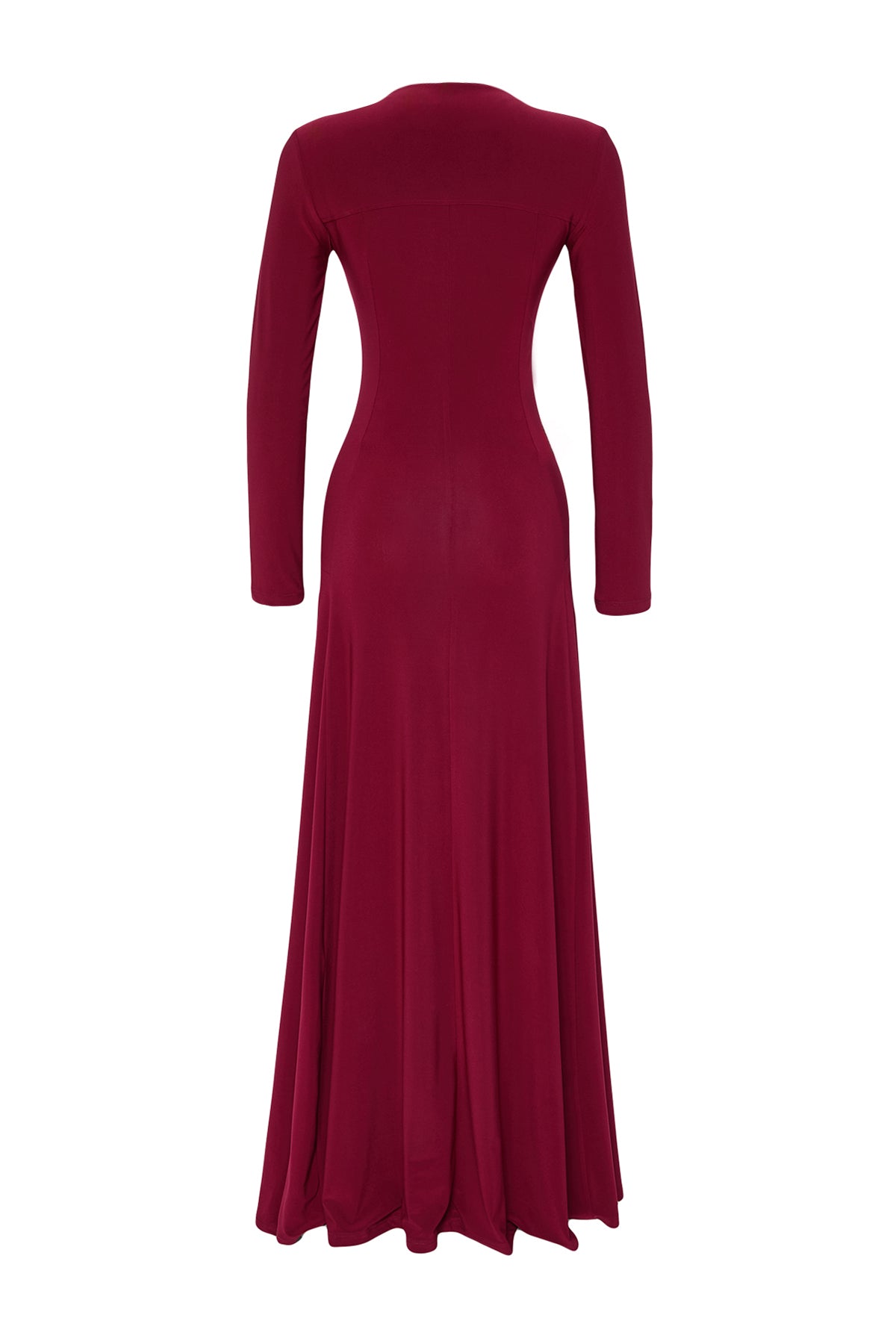 Trendyolmilla Limited Edition Kahverengi V Yaka Skater/Belden Açılan Esnek Maxi Örme Elbise TWOAW25EL00299