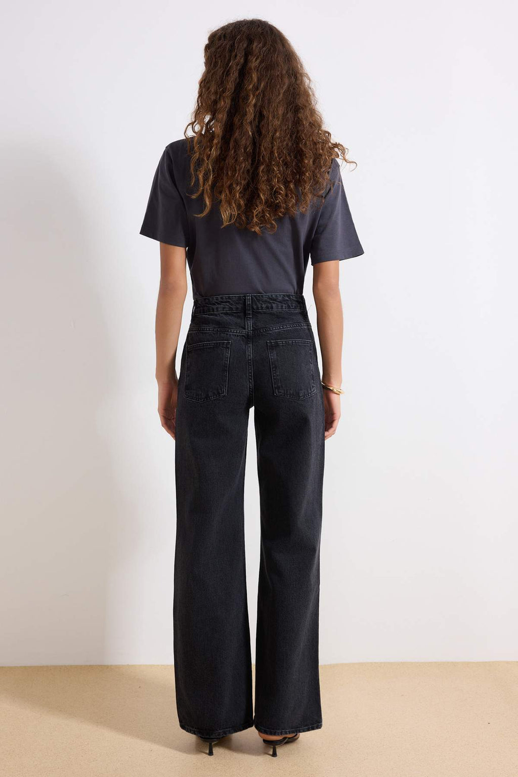 Trendyolmilla Lacivert  Yüksek Bel Wide Leg Jeans TWOAW24JE00089