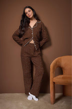 Trendyolmilla Ekru %100 Pamuklu Kalpli Müslin Kumaş Dokuma Pijama Takımı THMAW26PT00110
