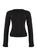 Trendyolmilla Gri İspanyol Kol Büzgü Detaylı Regular/Normal Kalıp Örme Bluz TWOAW26BZ00293