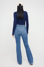 Trendyolmilla Mavi Yüksek Bel Comfort/Esnek İspanyol Paça Flare Jeans TWOAW26JE00095