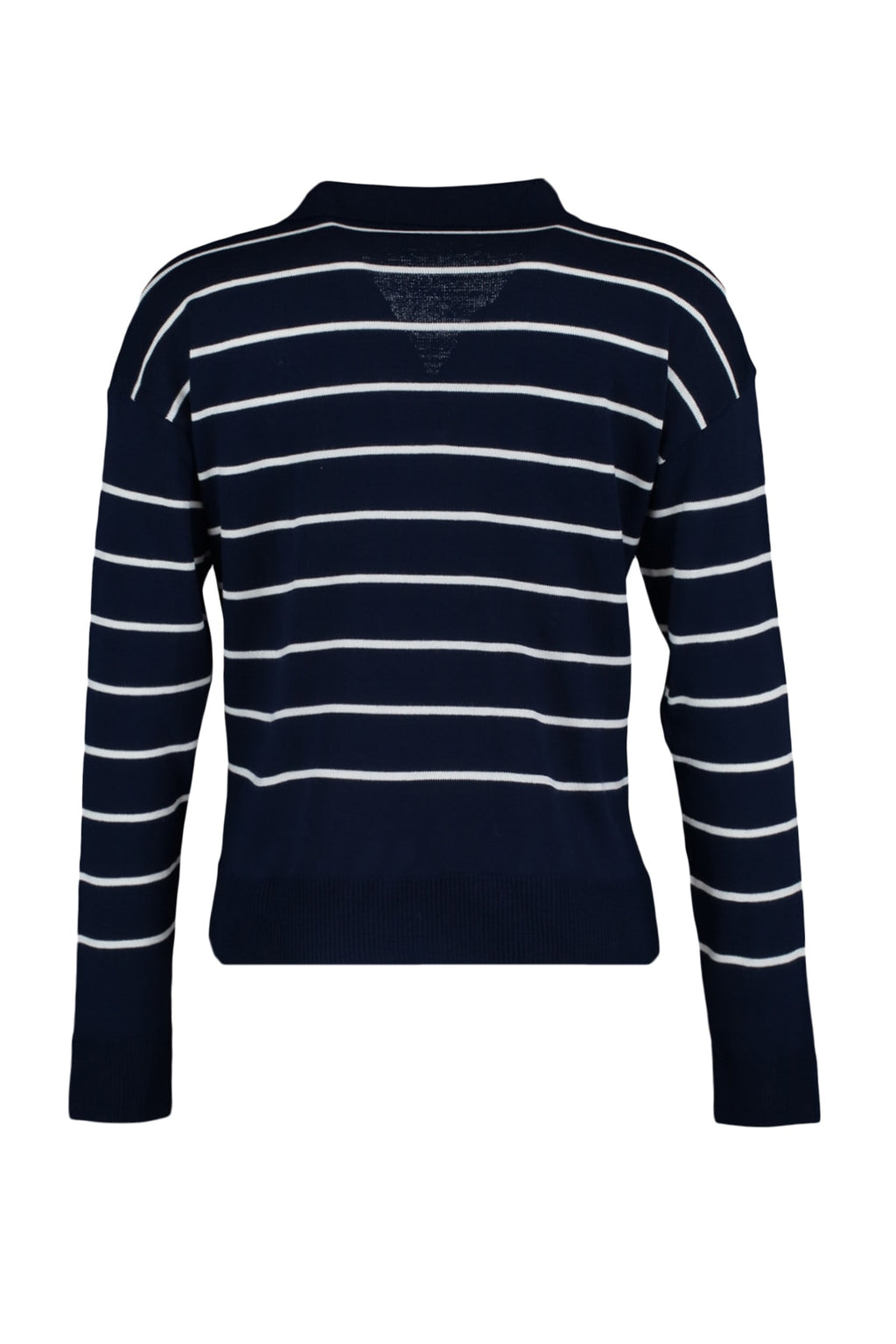 Lacivert Çizgili Polo Yaka Triko Kazak TWOAW22KZ0735