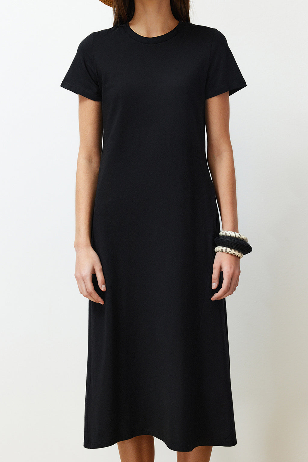 Trendyolmilla Haki Cepli Bisiklet Yaka A-Line Örme Midi Elbise TWOSS24EL00169