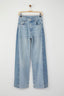 Trendyolmilla Özel Koleksiyon Mavi Yüksek Bel Renk Bloklu Wide Leg Geniş Paça Jeans TWOAW26JE00099
