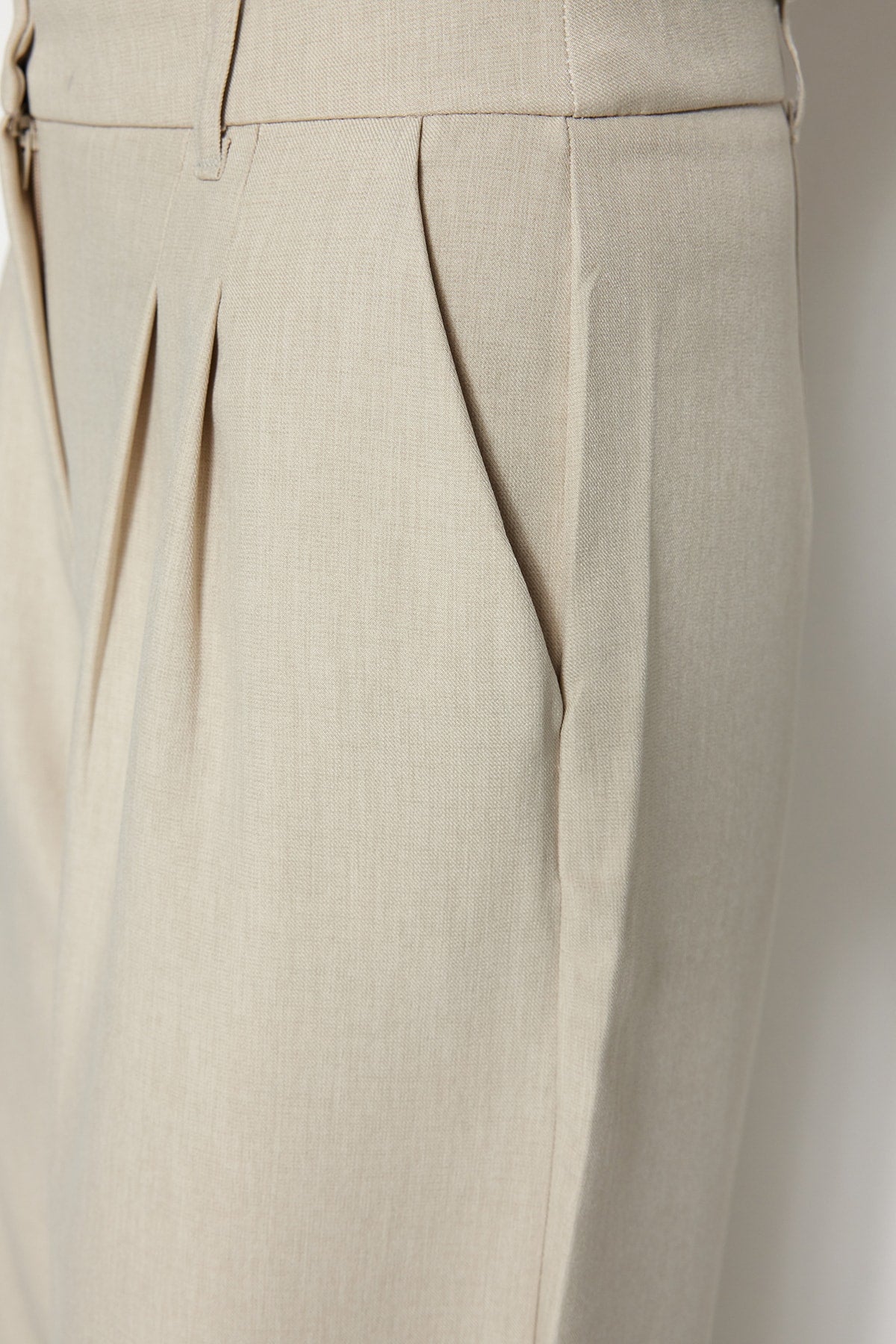 Trendyolmilla Vizon Wide Leg/Geniş Paça Pilili Dokuma Pantolon TWOAW22PL0475