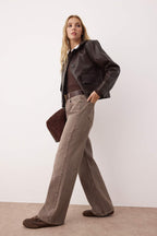 Trendyolmilla Antrasit Yüksek Bel Vintage Yıkama Geniş Paça Wide Leg Jeans TWOAW26JE00124