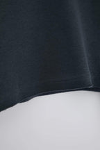 Trendyolmilla Siyah Kalın İçi Polarlı Bisiklet Yaka Crop Örme Sweatshirt TWOAW26SW00093