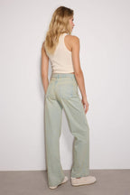 Mavi Soluk Efekt Vintage Yüksek Bel Wide Leg Geniş Paça %100 Pamuk Non-Stretch Jeans TWOSS23JE00166