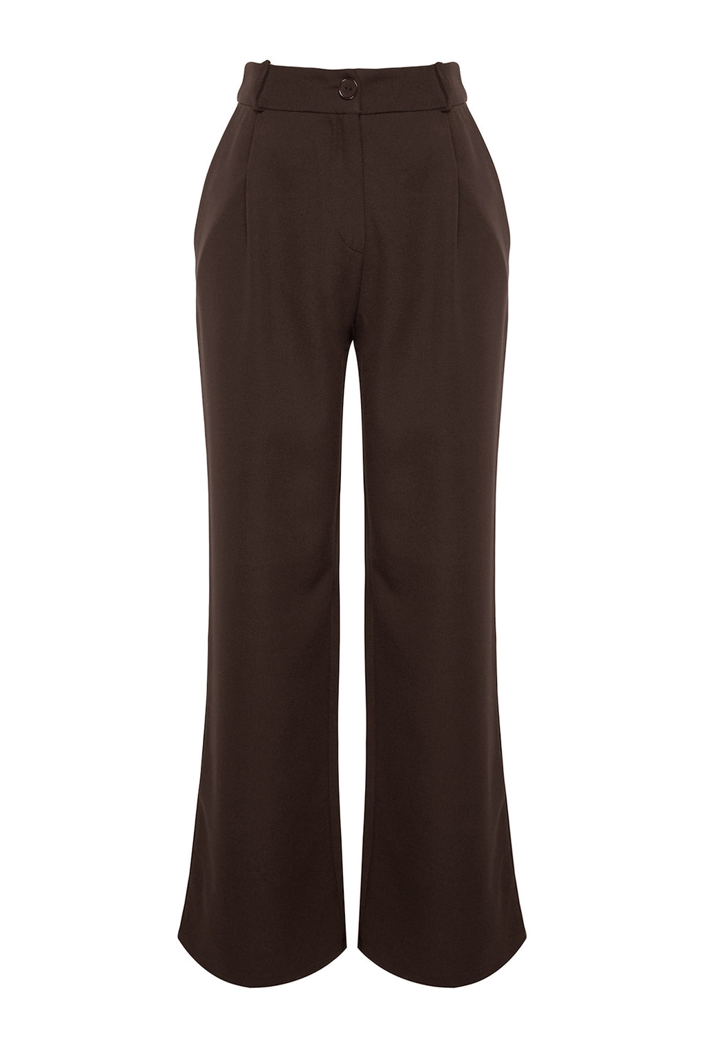 Trendyolmilla Siyah Kemer Detaylı Wide Leg/Geniş Paça Dokuma Pantolon TWOAW24PL00341