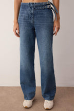 Mavi Kemer Detaylı Normal Bel Wide Leg Jeans TWOAW26JE00137