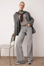 Trendyolmilla Gece Mavisi Yüksek Bel Wide Leg Jeans TWOSS25JE00172