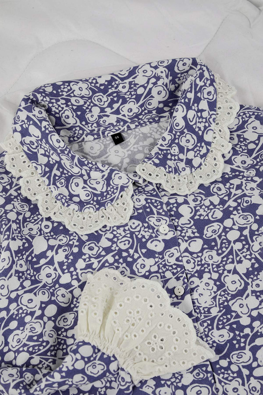 Trendyolmilla Mavi Çiçekli Viskon Dokuma Pijama Takımı THMAW26PT00185
