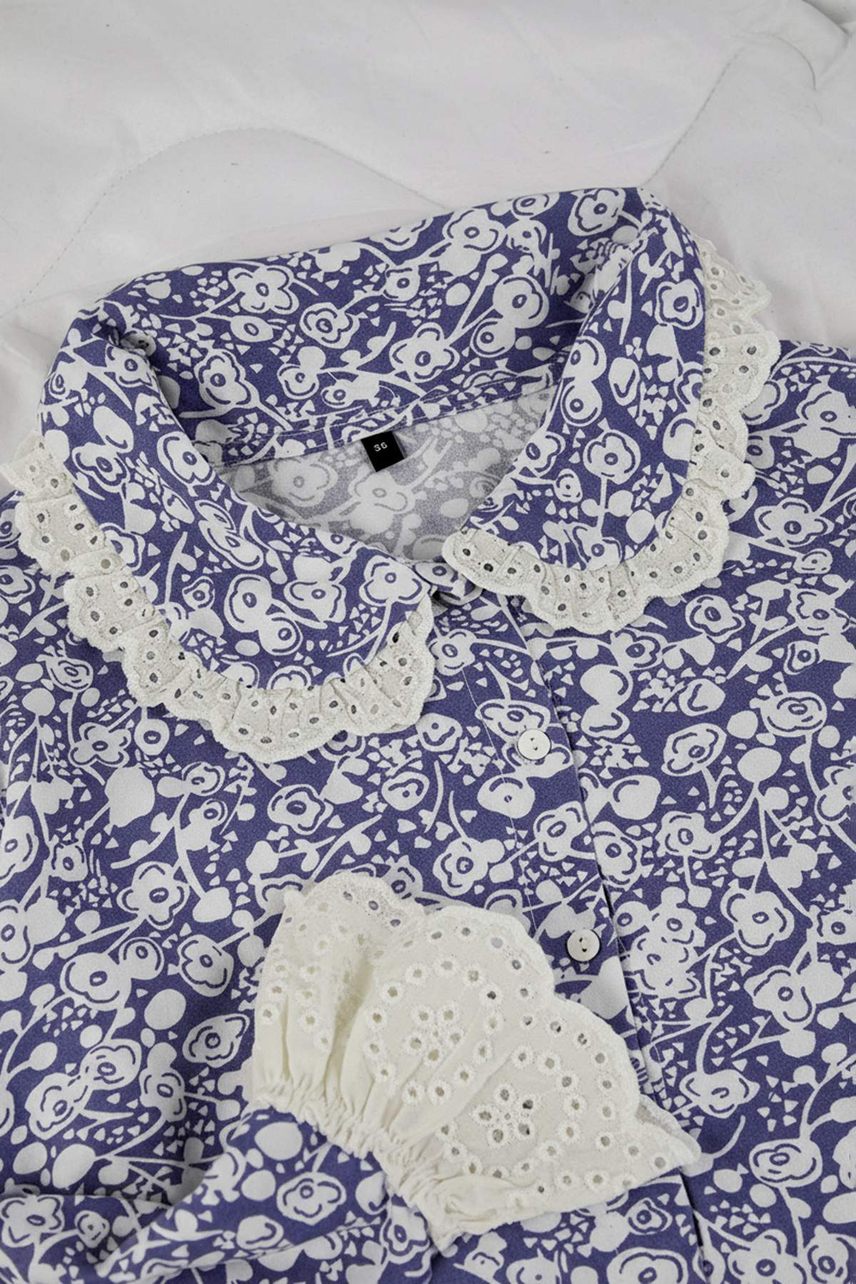 Trendyolmilla Mavi Çiçekli Viskon Dokuma Pijama Takımı THMAW26PT00185