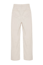 Trendyolmilla Yağ Yeşili Bel Detaylı Yüksek Bel Wide Leg Pantolon TWOAW25JE00039