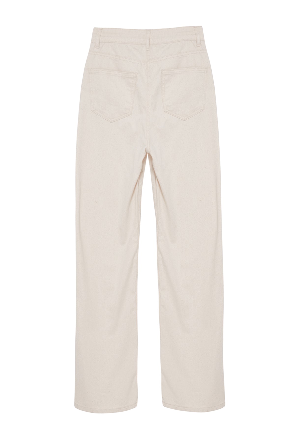 Trendyolmilla Yağ Yeşili Bel Detaylı Yüksek Bel Wide Leg Pantolon TWOAW25JE00039
