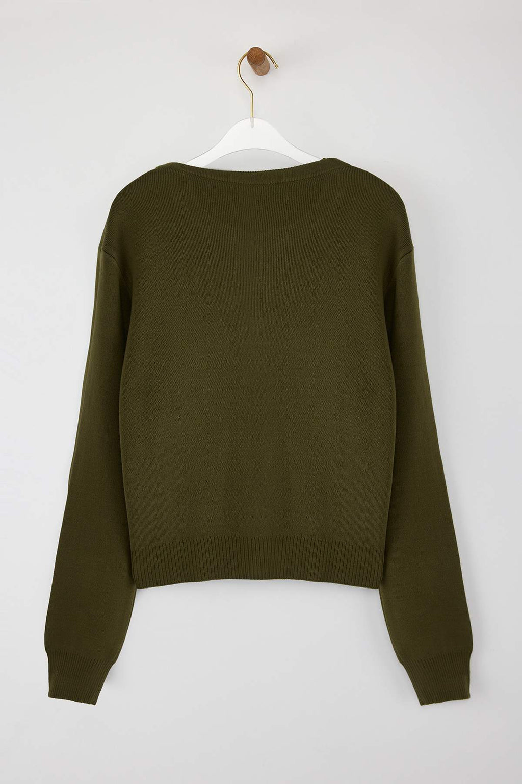 Trendyolmilla Haki Basic Hırka-Bluz Triko Hırka TWOAW25HI00216