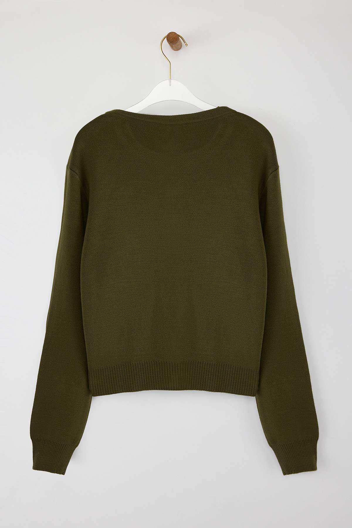 Trendyolmilla Haki Basic Hırka-Bluz Triko Hırka TWOAW25HI00216