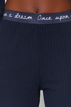 Trendyolmilla Bordo Slogan Lastik Detaylı Fitilli Örme Pijama Takımı THMAW21PT0269