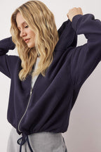 Trendyolmilla Taş Selanik/Triko Görünümlü Oversize/Geniş Kalıp Örme Sweatshirt TWOAW26SW00069
