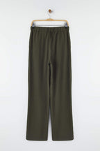 Haki Beli Lastikli Wide Leg/Geniş Paça Pantolon TWOAW26PL00132