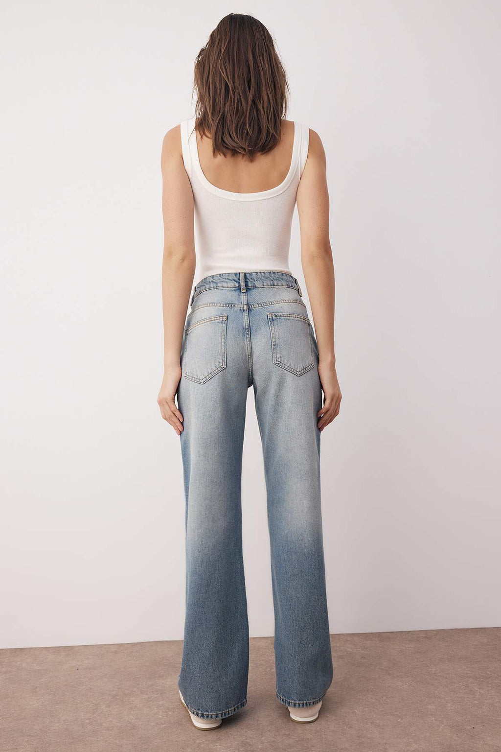 Trendyolmilla Mavi*001 Normal Bel Geniş Paça Wide Leg Jeans TWOAW26JE00078