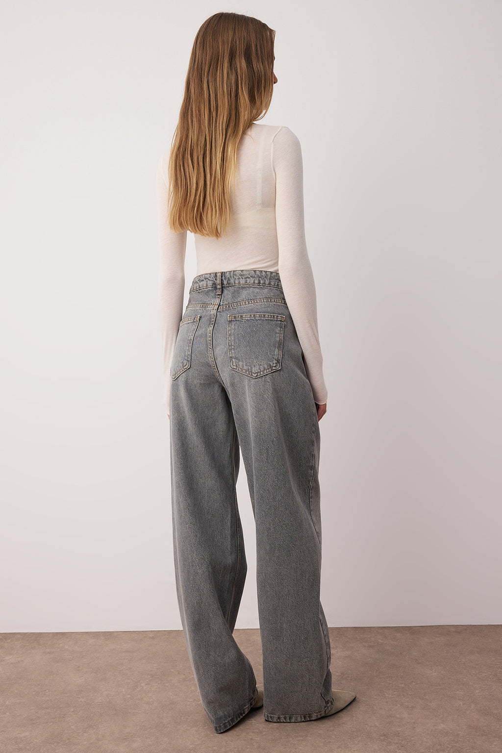 Trendyolmilla Mavi Yüksek Bel Baggy %100 Pamuk Non-Stretch Jeans TWOAW25JE00130