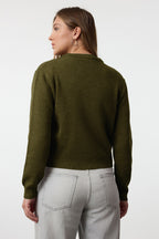 Trendyolmilla Haki Basic Hırka-Bluz Triko Hırka TWOAW25HI00216