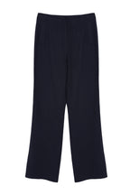 Lacivert Keten GörünümlüWide Leg/Geniş Paça Yüksek Bel Dokuma Pantolon TWOSS24PL00169
