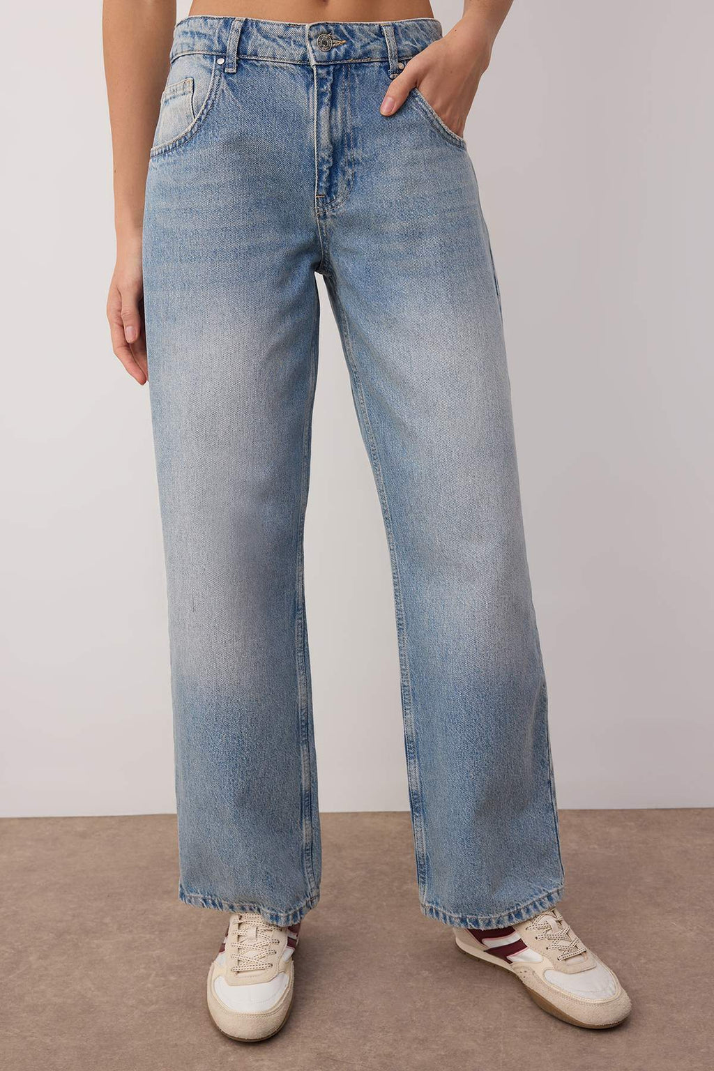 Mavi Normal Bel Straight Baggy %100 Pamuk Non-Stretch Jeans TWOAW26JE00129