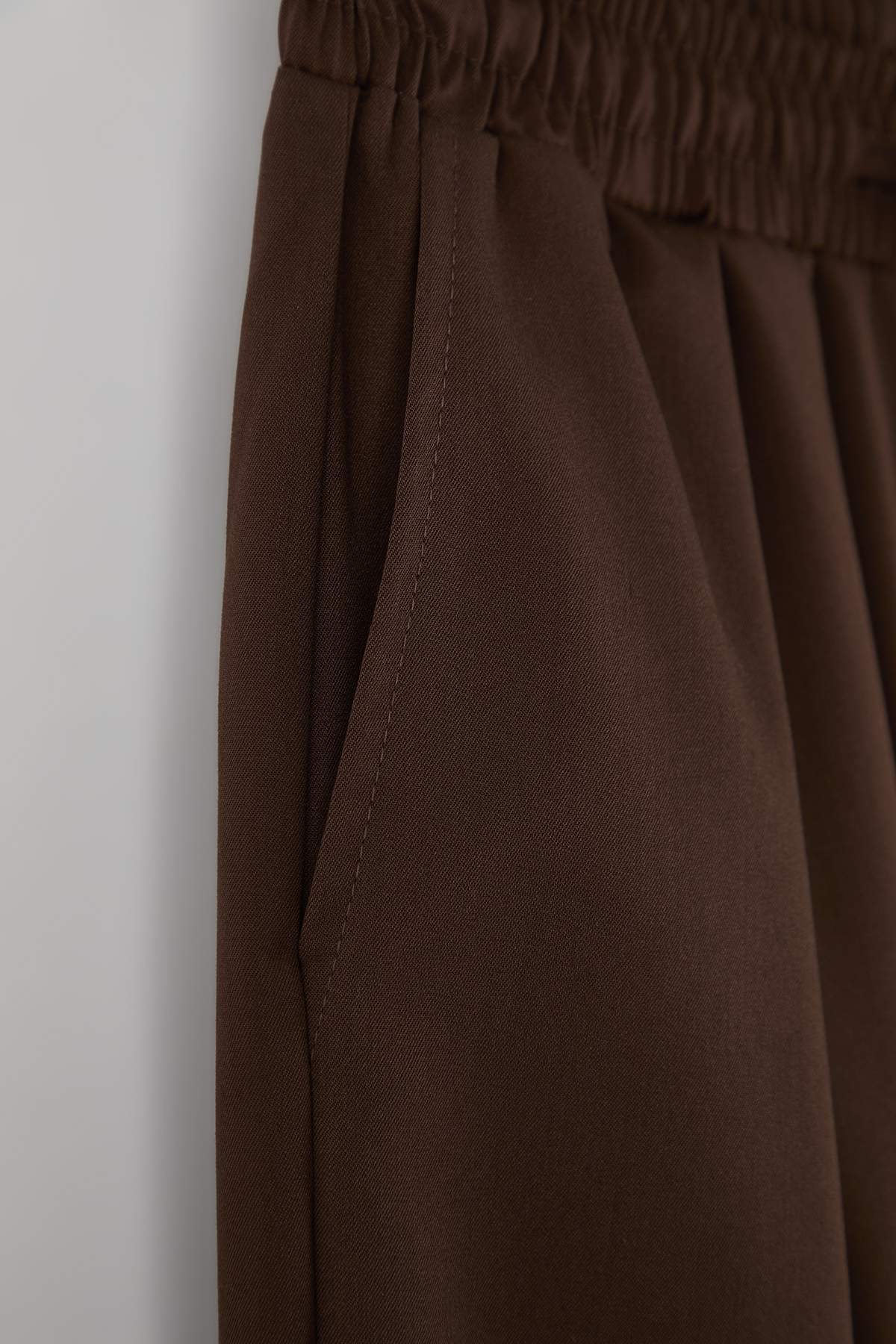 Trendyolmilla Haki Şalvar Kalıp Beli Lastikli Dokuma Pantolon TWOAW26PL00156