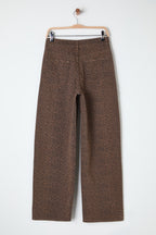 Çok Renkli Leopar Desenli Kahverengi Normal Bel Skater Baggy Jeans TWOSS25JE00038