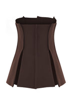 Trendyolmilla Kahverengi Limited Edition Fitted Straplez Dokuma Bluz TWOAW26BZ00155